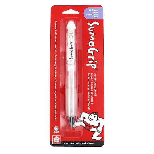 Sakura® SumoGrip® 0.5mm White Comfort Grip Mechanical Pencil